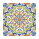 Enchape para piso de cocina corona Mandala Lirio Multicolor