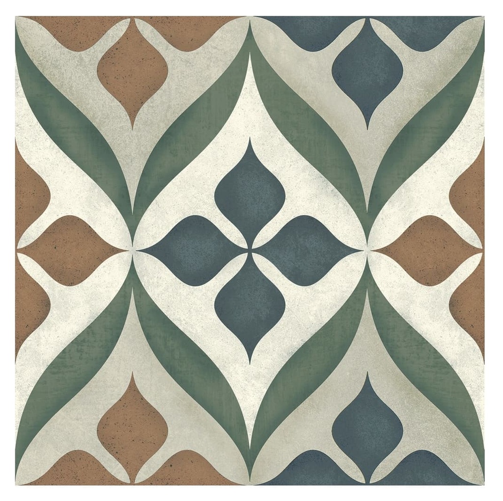 CUADRADO FEZ FLORES 19.8X19.8 MULT. CORONA