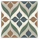 CUADRADO FEZ FLORES 19.8X19.8 MULT. CORONA