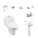 COMBO SANITARIO MONTECARLO BLANCO REDOND CORONA