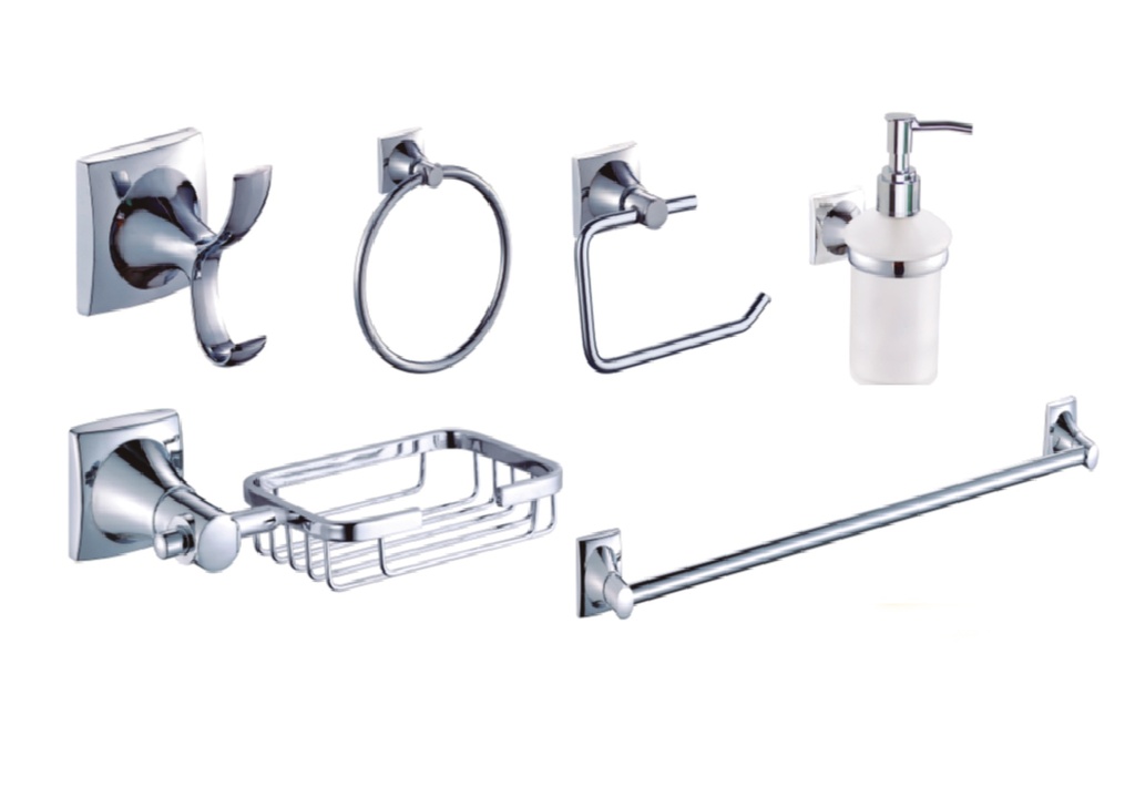[GA6002] ACCESORIOS BAÑO XCARET 6PIEZAS TU CASSA