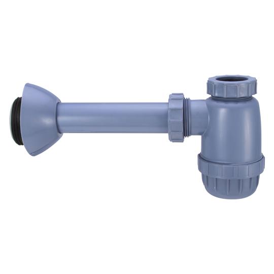 SIFON BOTELLA PLASTICO 1 1/4" GRIS GERFOR