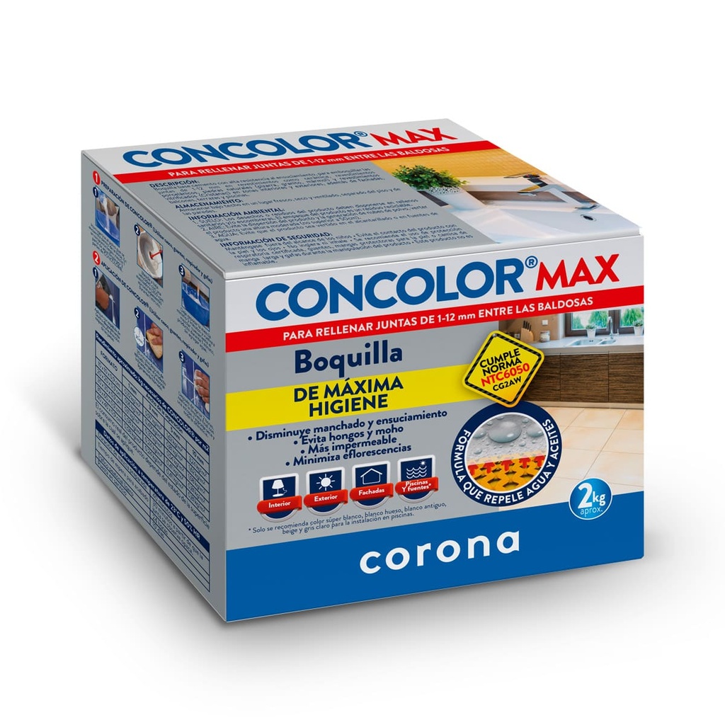 BOQUILLA CONCOLOR MAX BEIGE X 2KG CORONA