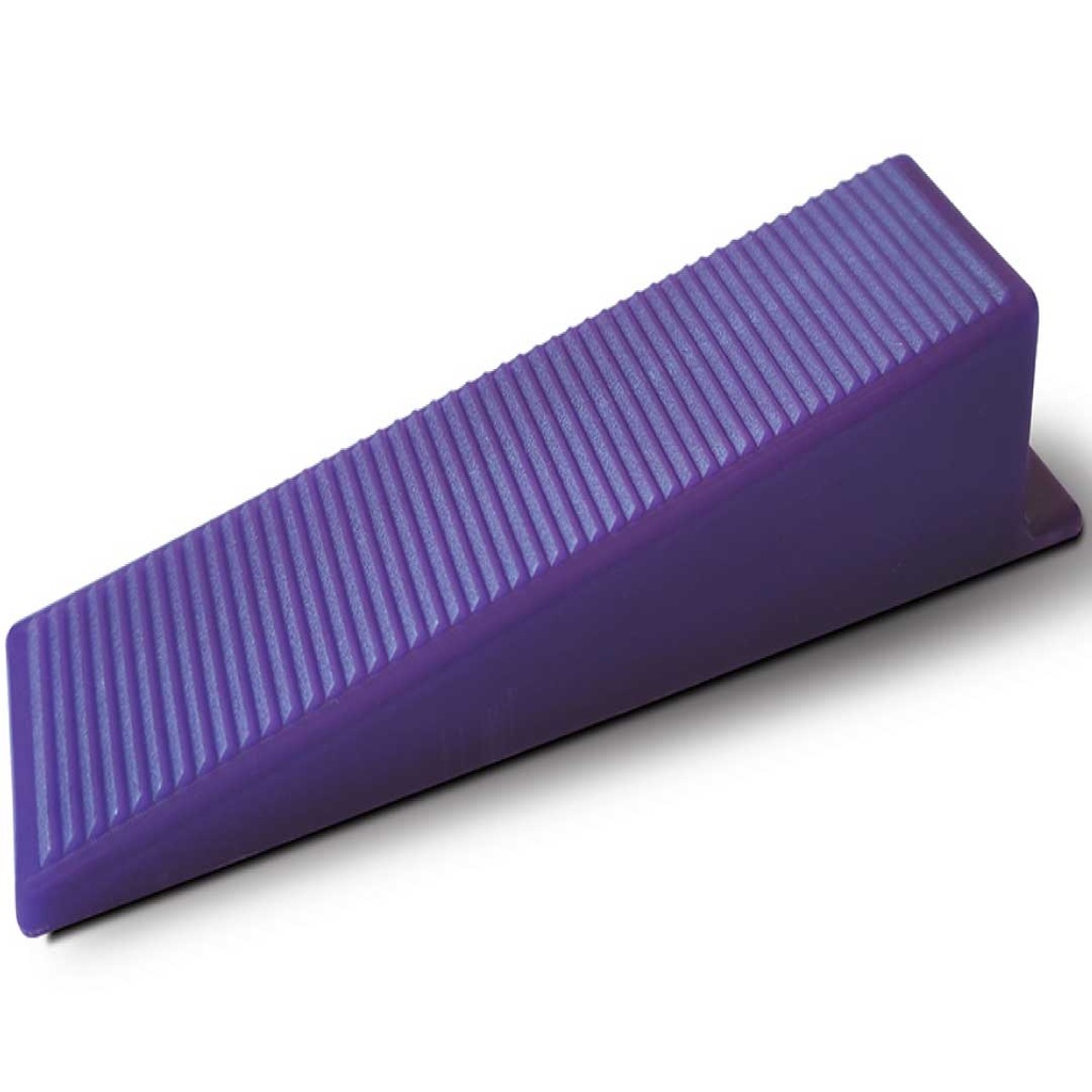 ESPACIADOR AUTONIVELANTE CUÑA VIOLETA PAQ X100 PCS ATRIM