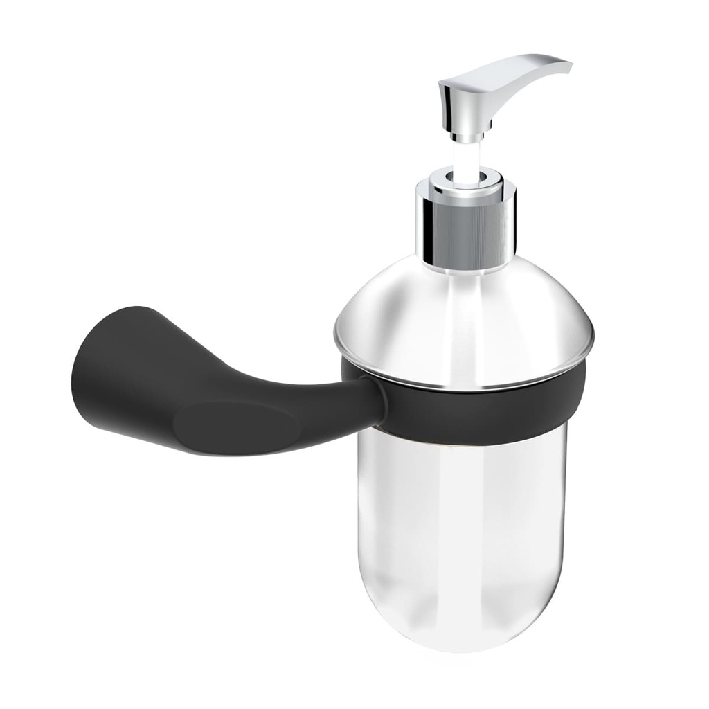DISPENSADOR DE JABON KORAL MATE BLACK CORONA