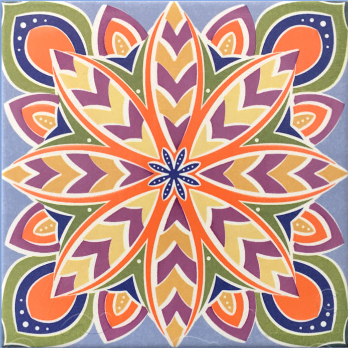 MANDALA JAZMIN MULTICOLOR 19.8X19.8 CORONA