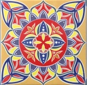 DECORADO MANDALA CAMELIA MULTICOLOR 19.8X19.8 CORONA