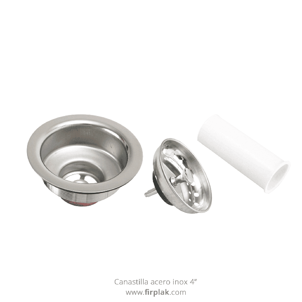 [GCC006] CANASTILLA ACERO INOX 4" FIRPLAK