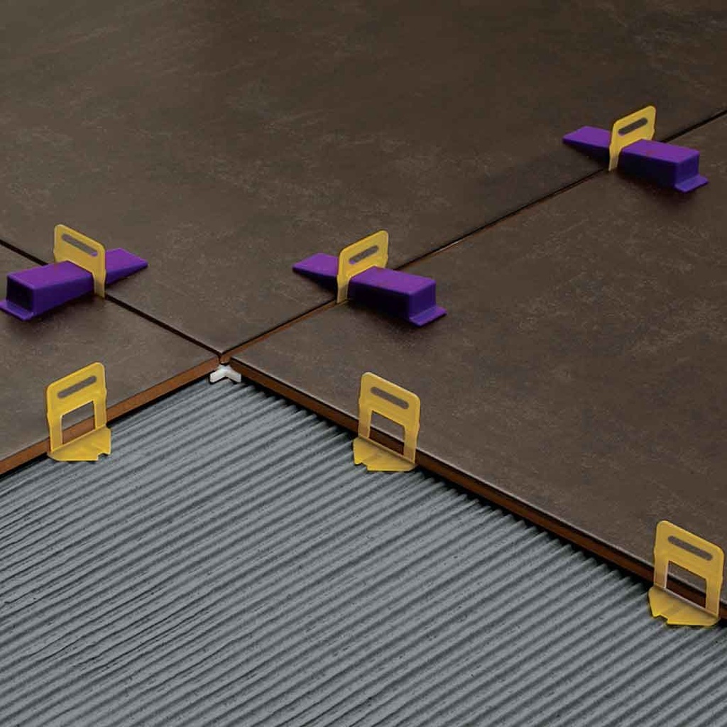 [RAW084] ESPACIADOR AUTONIVELANTE CLIP 2.00 mm AMARILLO PAQx100PCS ATRIM