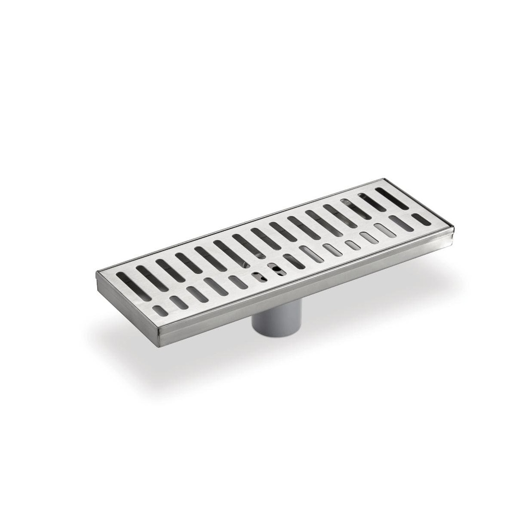 [GCJ023] REJILLA DE PISO RECT ACERO INOX 30CM CORONA