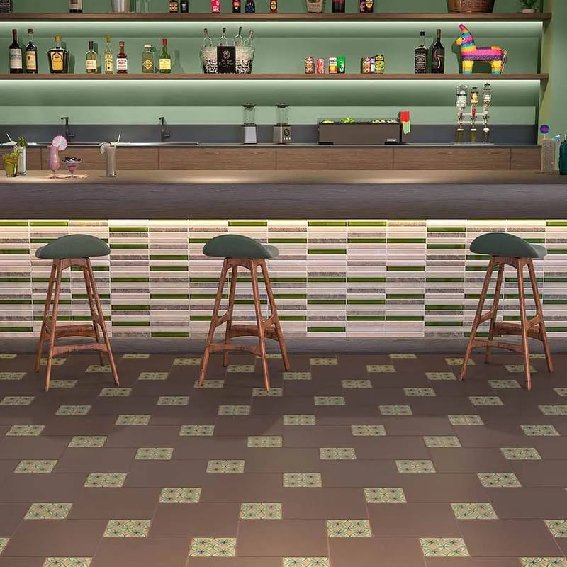 DECORADO VERSALLES ROJO 15x15 ALFA