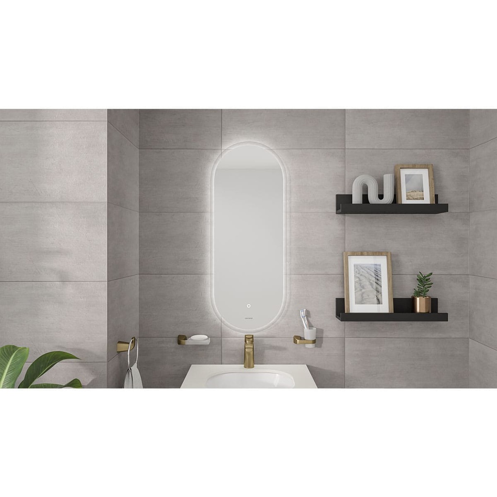 ESPEJO OVAL LED 40X100CM CORONA