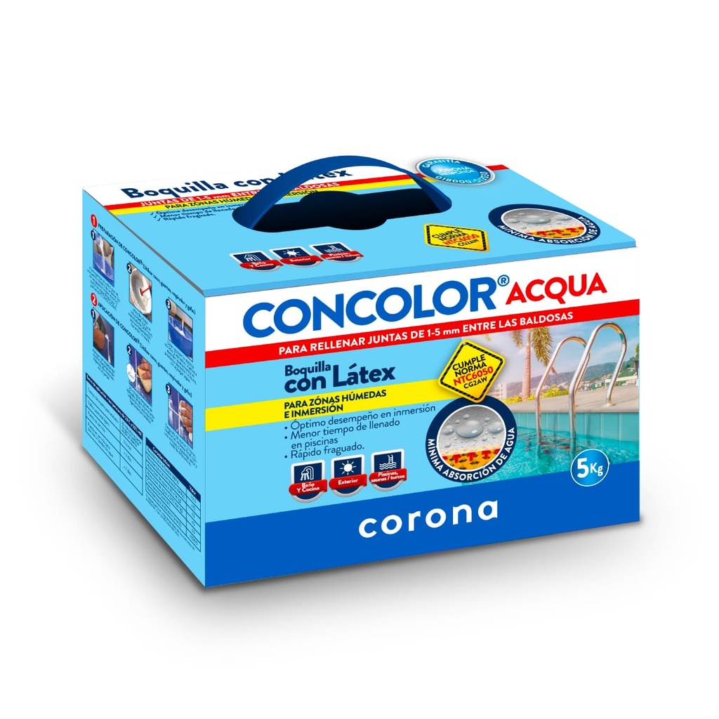 [APB047] BOQUILLA CONCOLOR ACQUA BLANCO HUESO X 5KG CORONA