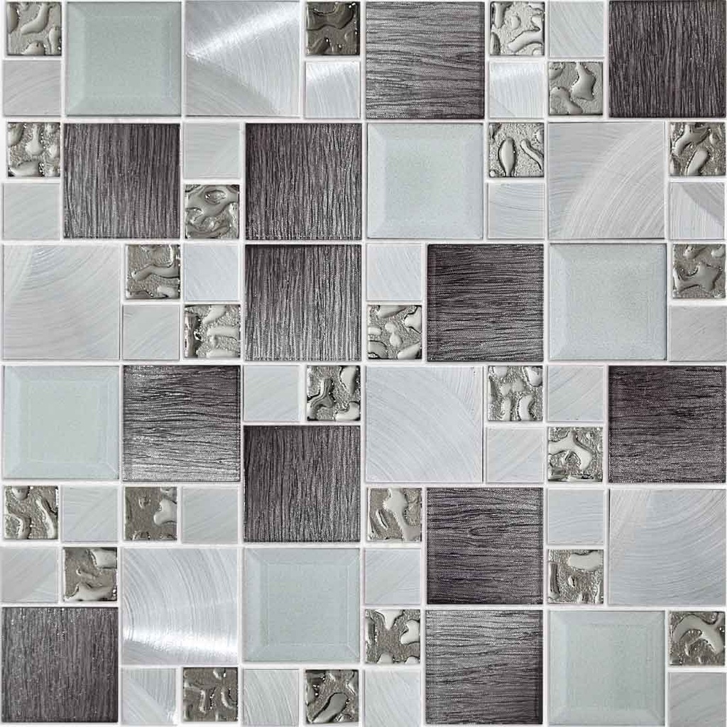 [RDM017] MOSAICO VICTORIA GRIS 30X30 CORONA