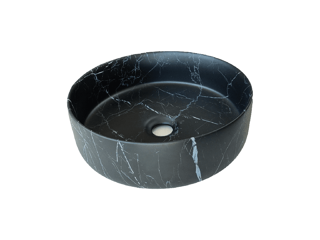 LAVAMANOS VESSEL LX-8633 ELIPSE NEGRO 360x360x125 TU CASSA