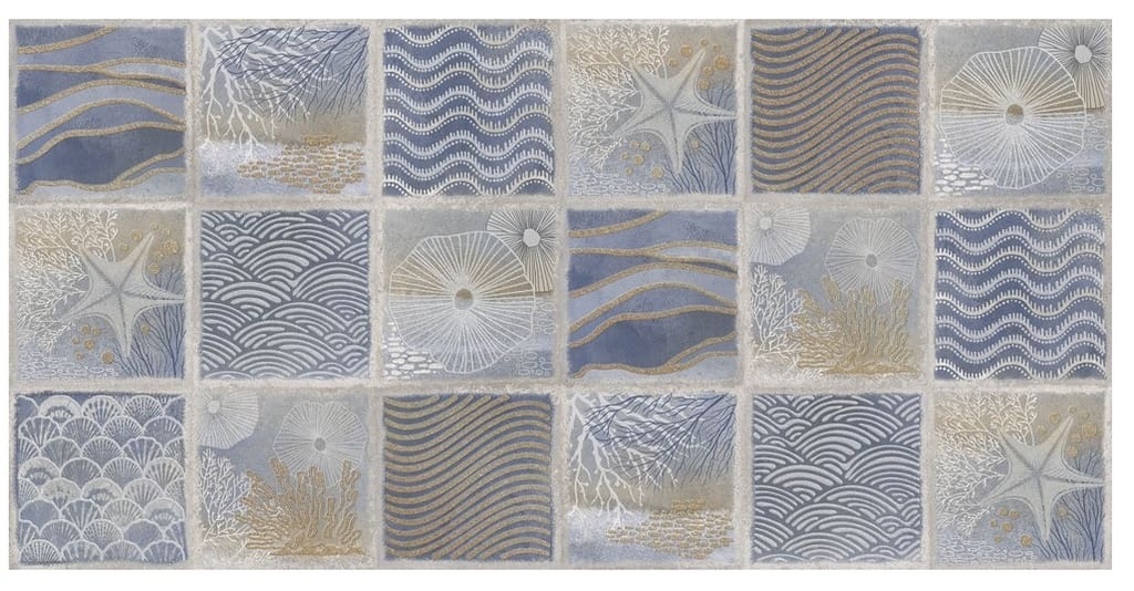 [RDB135] BASE DECORADA CORAL AZUL 30X60 CORONA