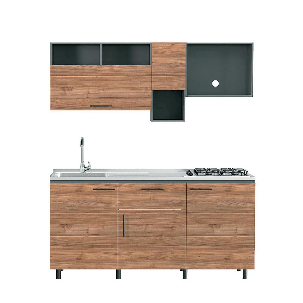 COCINA PRAGA 1.80 PLOMO IZQ. CORONA