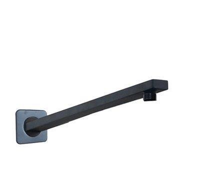 BRAZO REGADERA AURORA CUADRADO 40 CM NEGRO HC