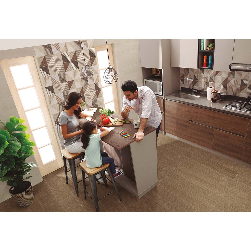 BASE DECORADA INDI TRIANGULO CAFE 30X60 CORONA