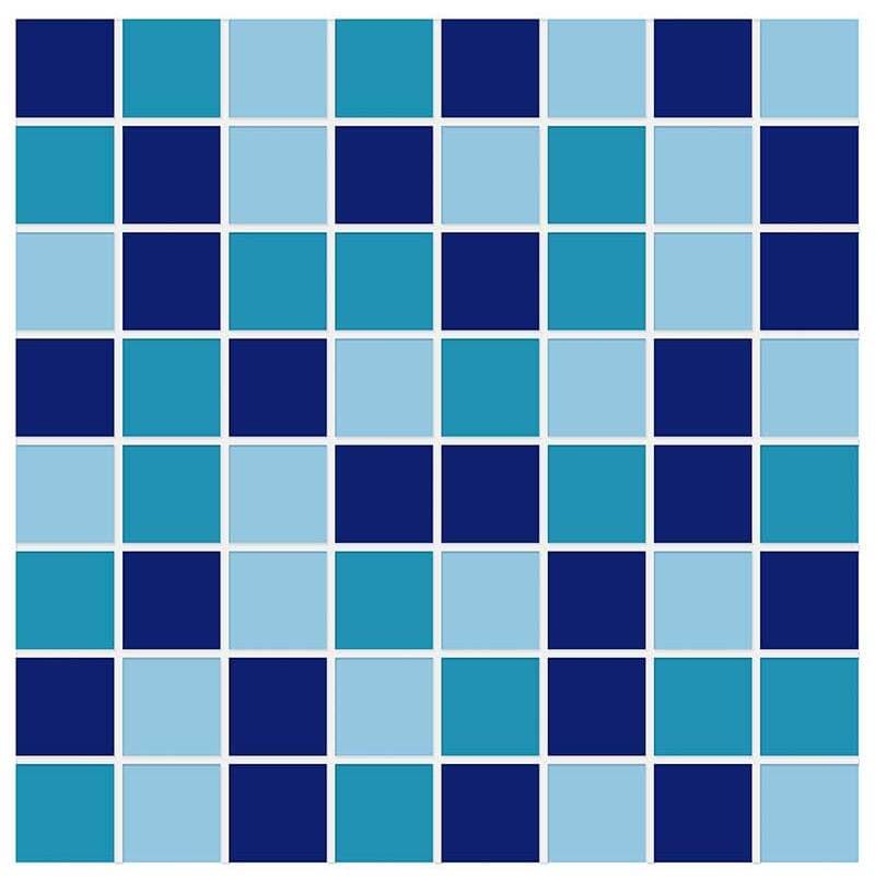 BASE DECORADA CUADRADO DALLAS AZUL 31.5X31.5 CORONA