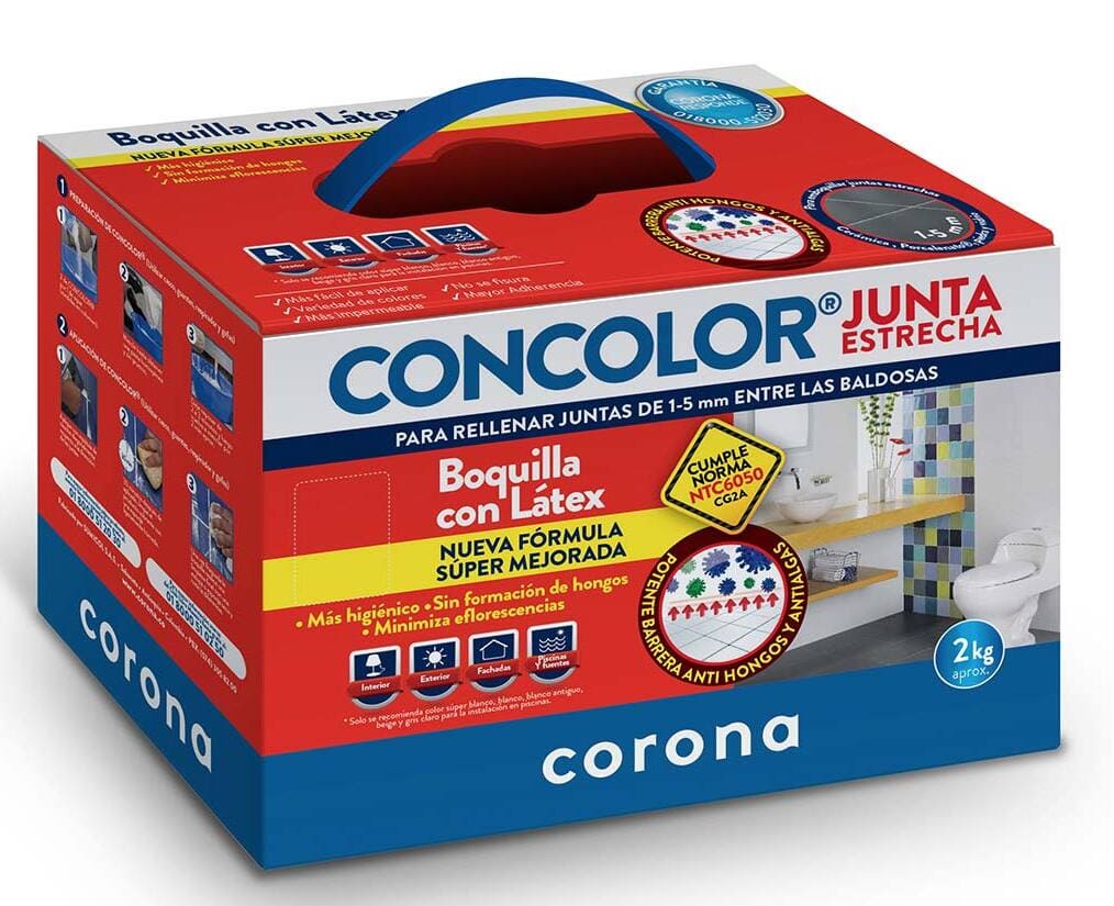 [APB060] BOQUILLA CONCOLOR JE ANTIHONGOS AZUL PETROLEO X 2 KG CORONA