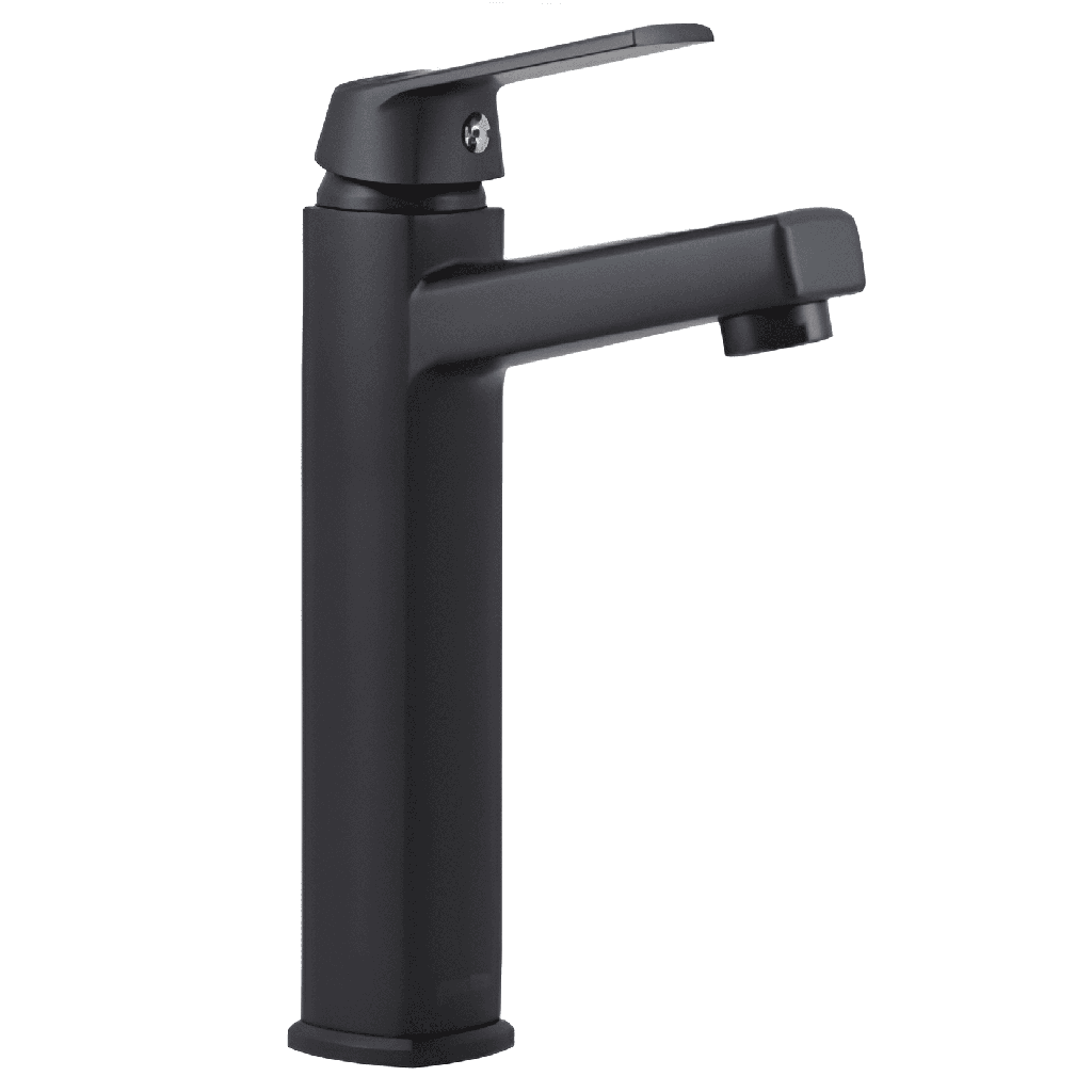 [GMM109] MONOCONT. LAVAMANOS MODENA ALTA MATE BLACK STRETTO