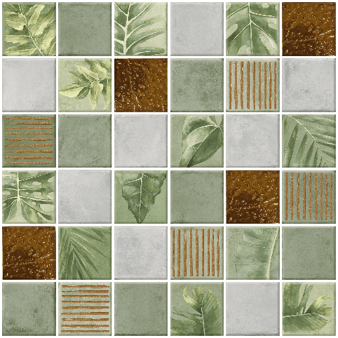 [RDC062] MOSAICO SELVA VERDE 30X30 CORONA
