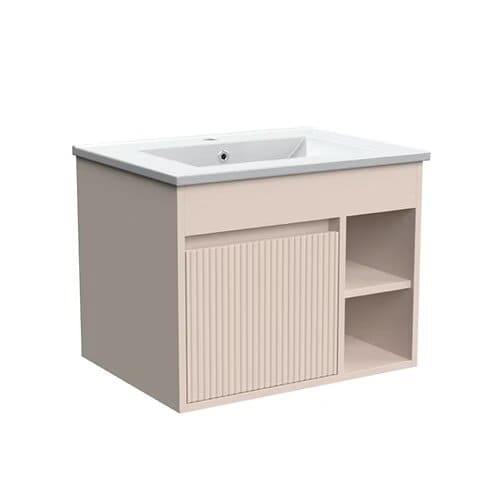 [MBF115] COMBO MUEBLE BAÑO EL MARSELLA GREIGE TEXTURIZADO 60X46 ST CON LVM STRETTO