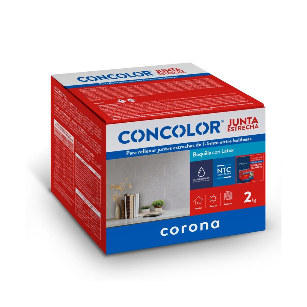BOQUILLA CONCOLOR JUNT EST GRIS FRIO 2 KG CORONA