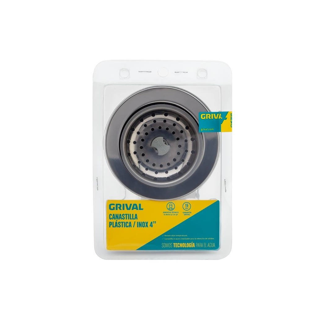 CANASTILLA LVP 4" PLAS/INOX CORONA