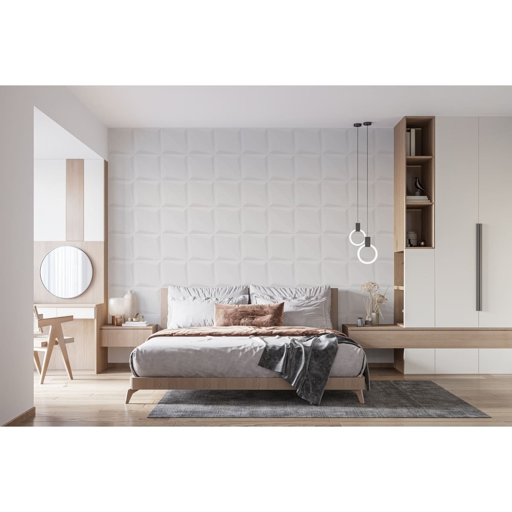 [RDB165] BASE DECORADA ORIKATA 3D BLANCO 25X25 CORONA 