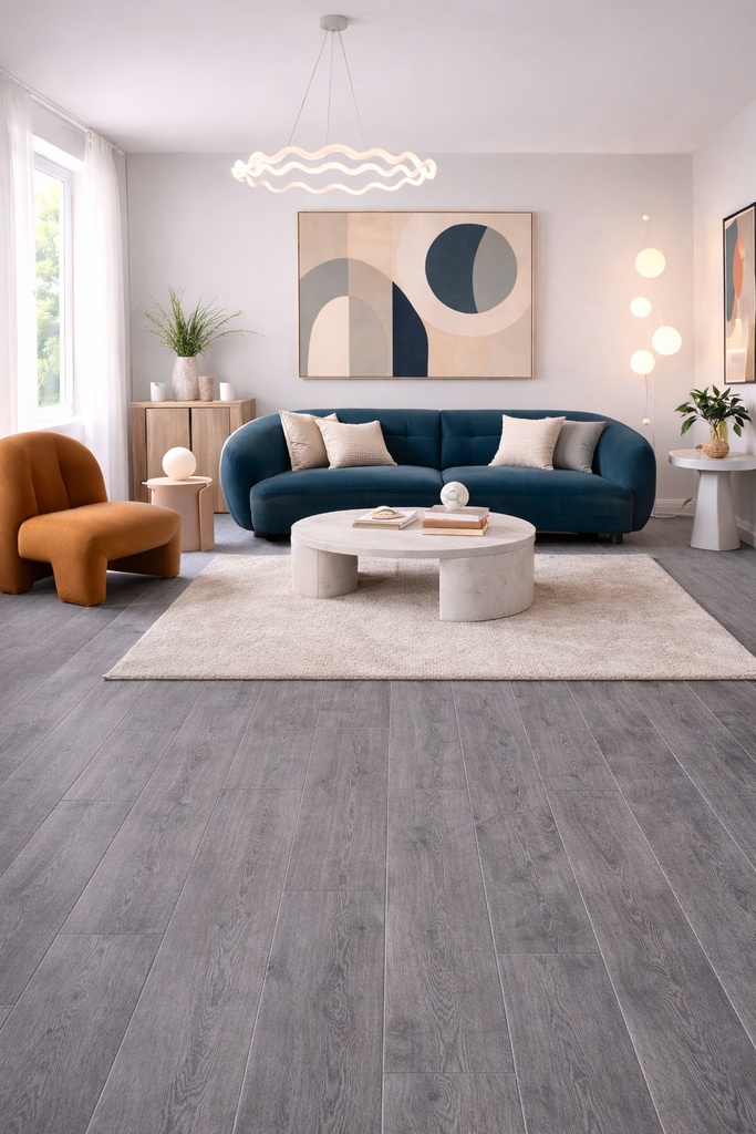 [RLM044] PISO LAMINADO REUSS GRIS 4V 1218*197*8 DECOR (2.3995)