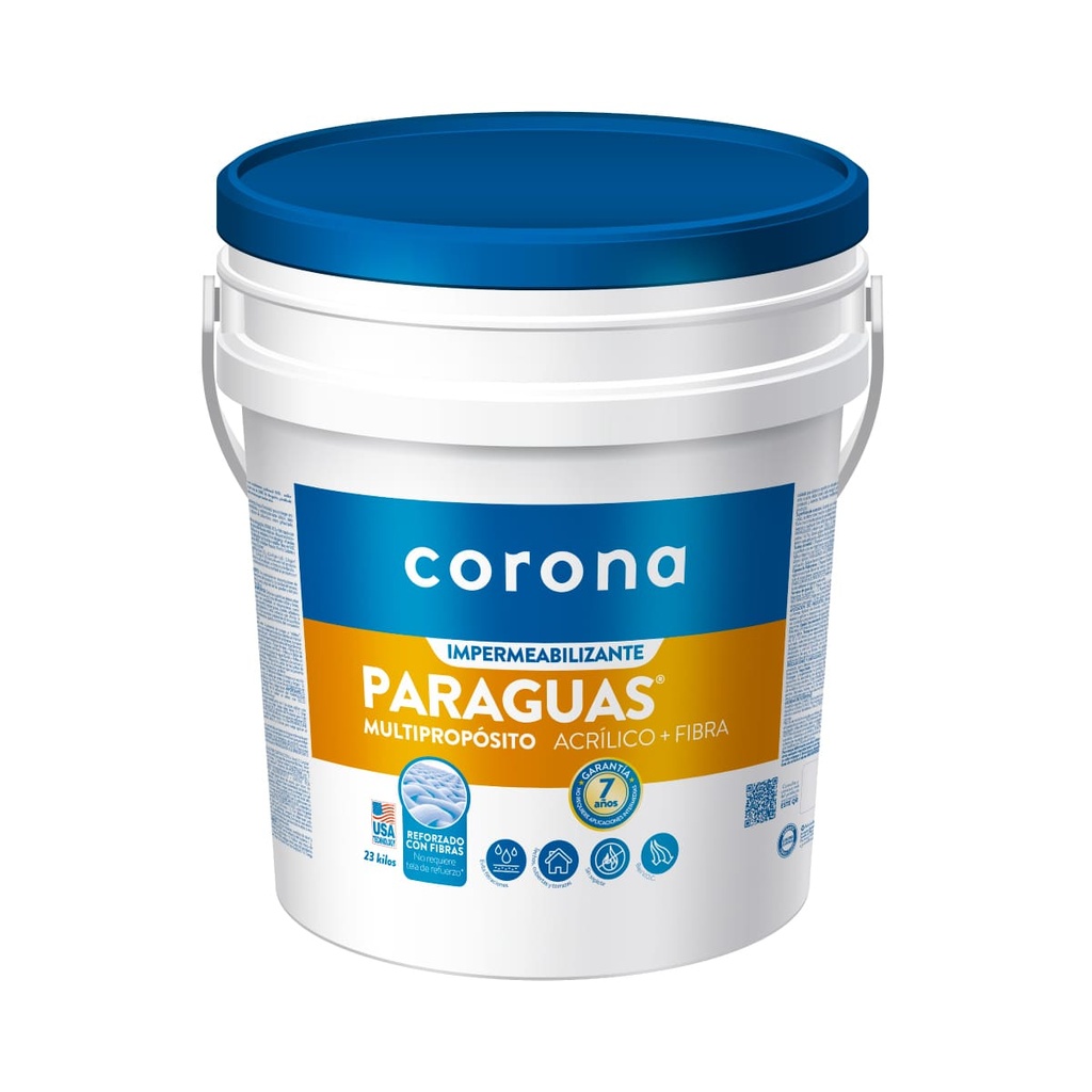 PARAGUAS MULTIPROPOSITO GRIS 23.5 KG CUNETE CORONA