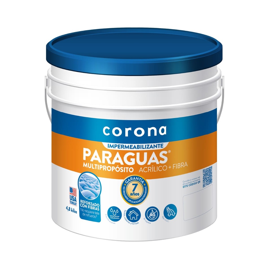 PARAGUAS MULTIPROPOSITO BLANCO 4.7 KG GL CORONA