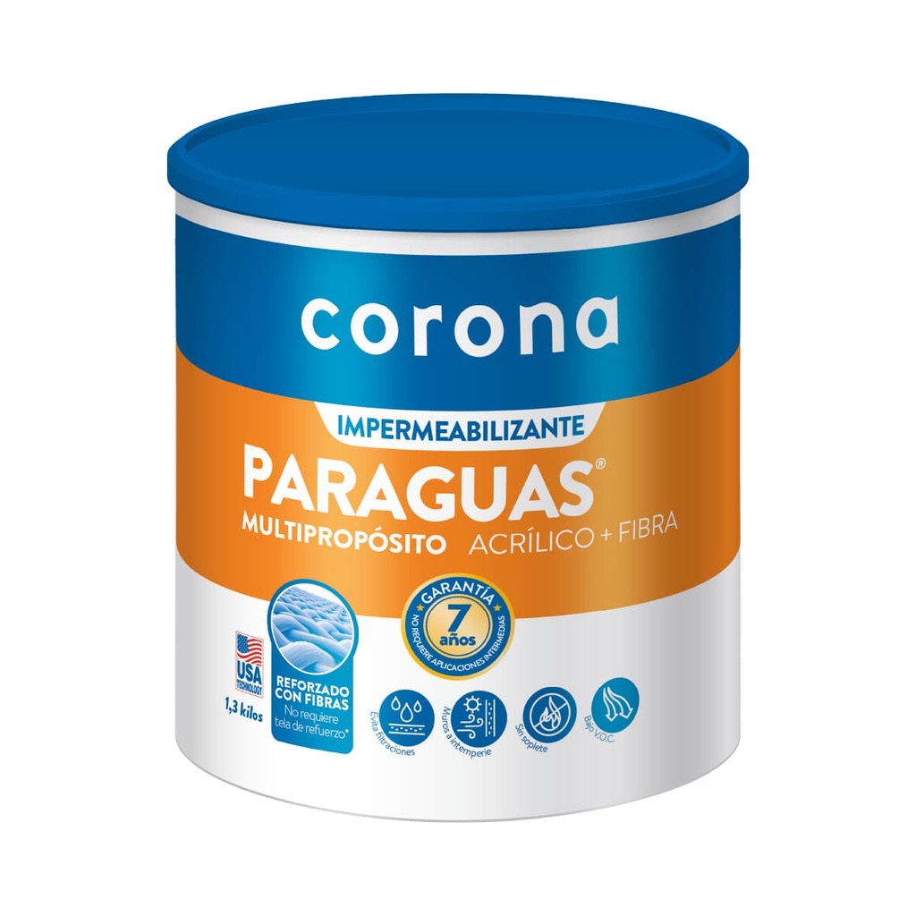 PARAGUAS MULTIPROPOSITO BLANCO 1/4 GL CORONA