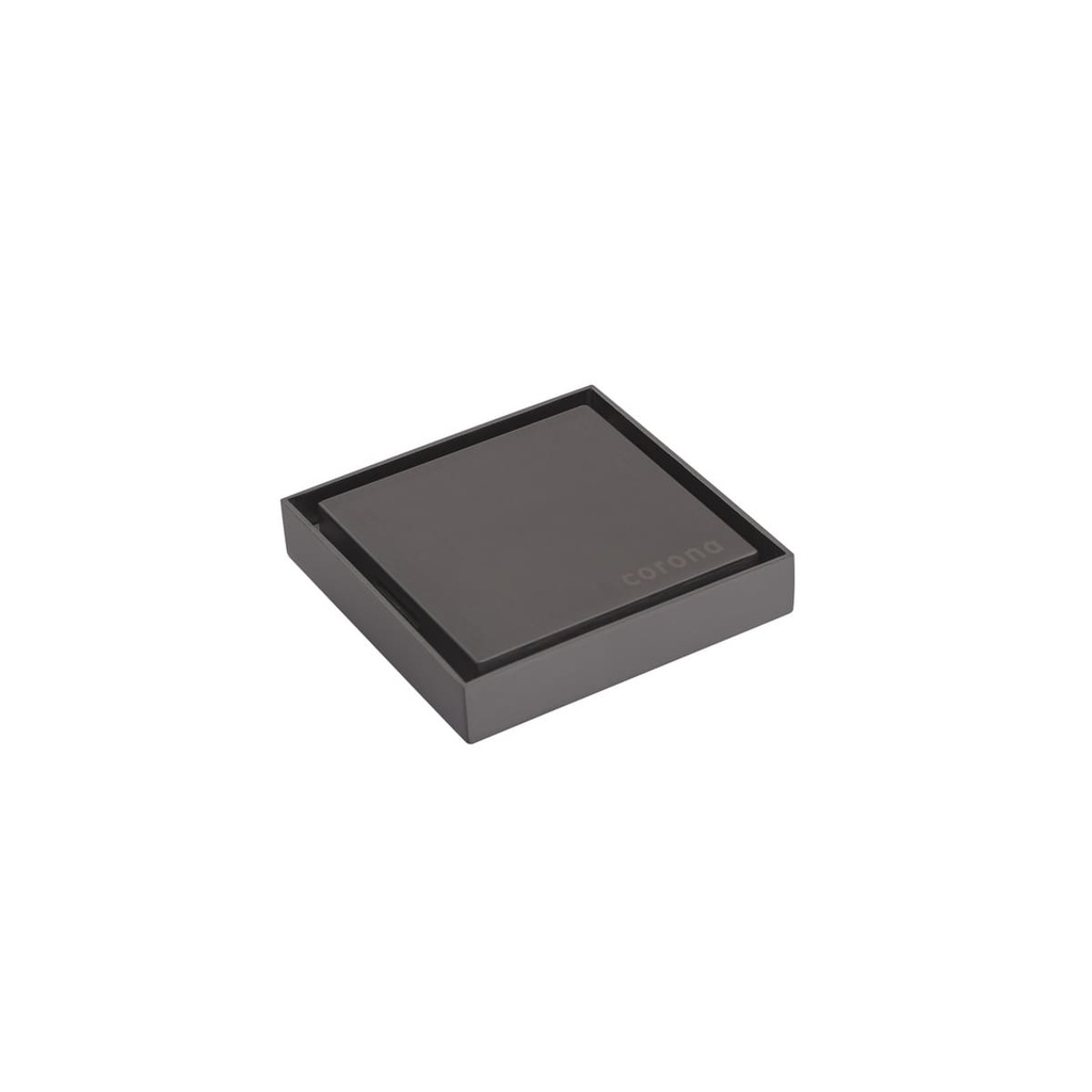 REJILLA DE PISO INOX MATEBLACK 10X10 CORONA