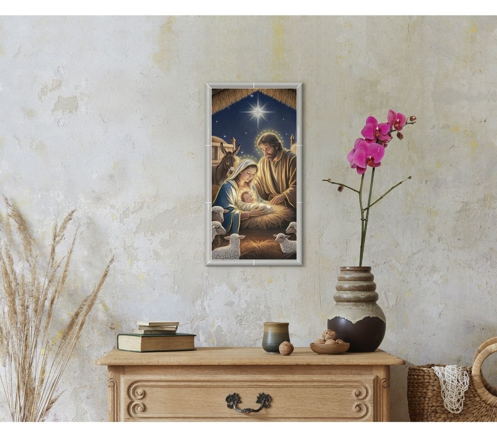 BASE DECO NATIVIDAD MULTICOLOR 30X60 PRIM. CORONA