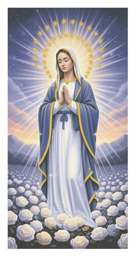 BASE DECO VIRGEN MARIA MULT. 30X60 CORONA