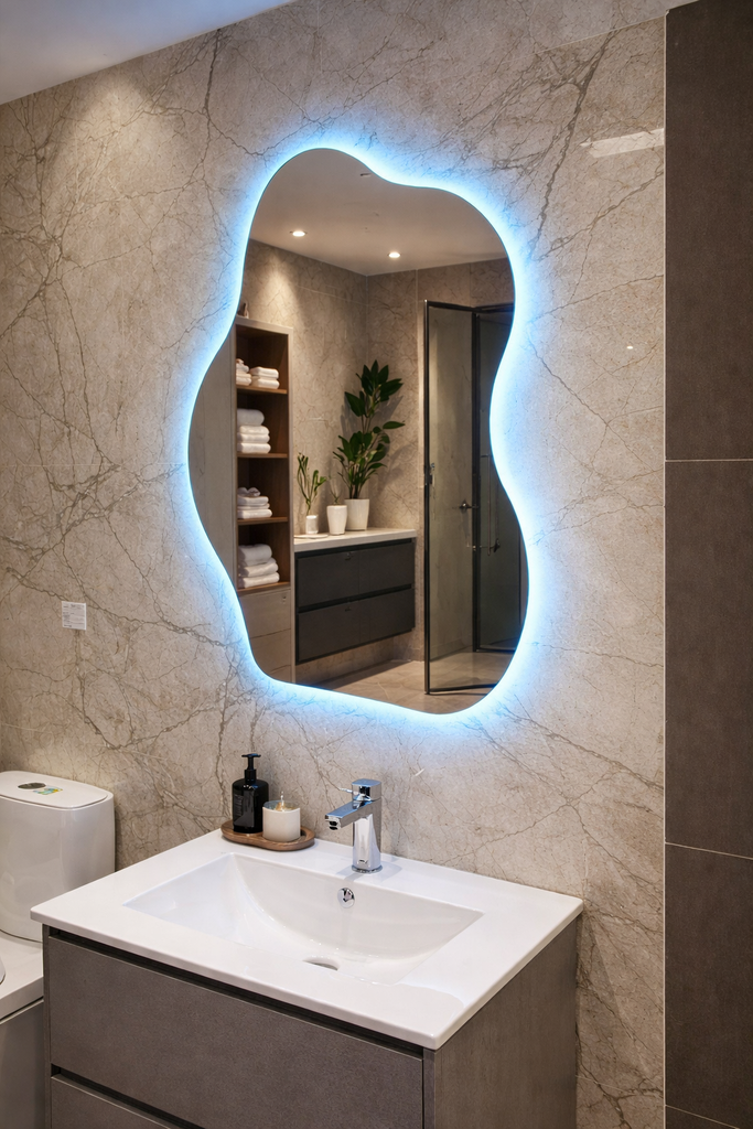 ESPEJO LED TRIAN. NUBE 90X70 RE