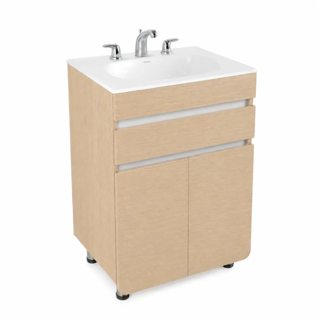 [MBP125] COMBO MUEBLE BAÑO PS ALUVIA CARTAGENA 60X45 RH CON LVM CORONA