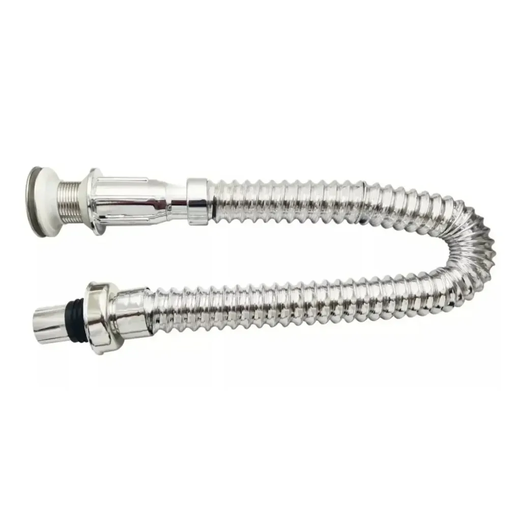SIFON FLEXIBLE CON DESAGUE PUSH ECO CROMO IMP