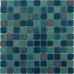 [RDM036] MOSAICO AZURIA AZUL TURQUESA 30X30 CORONA