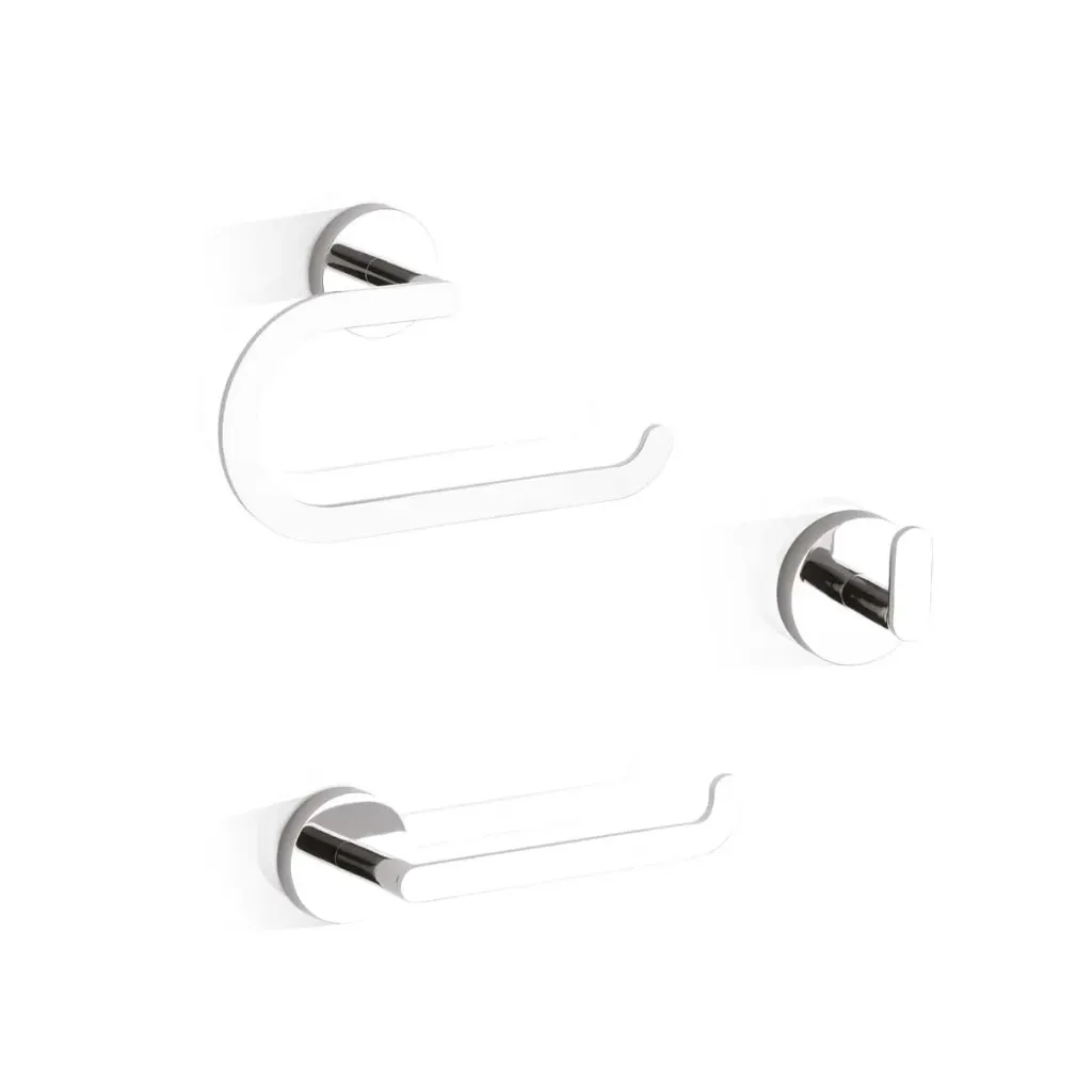 ACCESORIOS THAMES CROMO 3PIEZAS CORONA