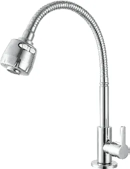 LLAVE SENCILLA LAVAPLATOS BRICCO FLEXIBLE CROMO CORONA