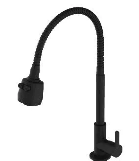 LLAVE SENCILLA LAVAPLATOS BRICCO FLEXIBLE MATEBLACK CORONA