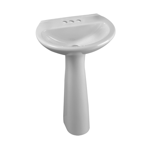 [PLC007] LAVAMANOS MILANO CON PEDESTAL BLANCO CORONA