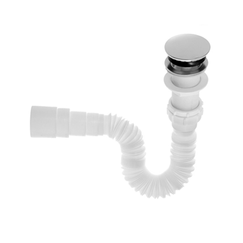 [GCS020] SIFON FLEXIBLE CON DESAGUE PUSH LAVAMANOS BOCCHERINI