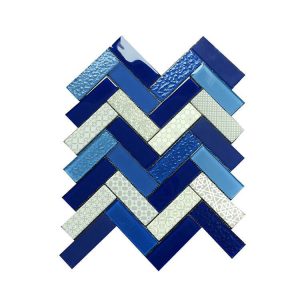 [RDG037] MOSAICO RIO CHEVRON AZUL 28X32.5 DECOR
