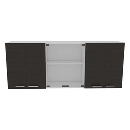 [MCM006] GABINETE SUP. 1.50 VIDRIO BL/FRENTES WG