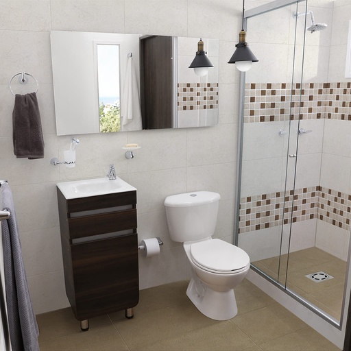 [GDZ005] DUCHA MEZCLADOR 8" NOGAL RED COSMOS SSB CORONA